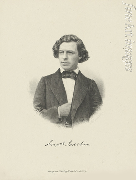 Unbekannter Künstler - Porträt von Violinist und Komponist Joseph Joachim (1831-1907) 