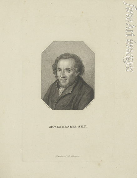 Bollinger Friedrich Wilhelm - Porträt von Moses Mendelssohn (1729-1786) 
