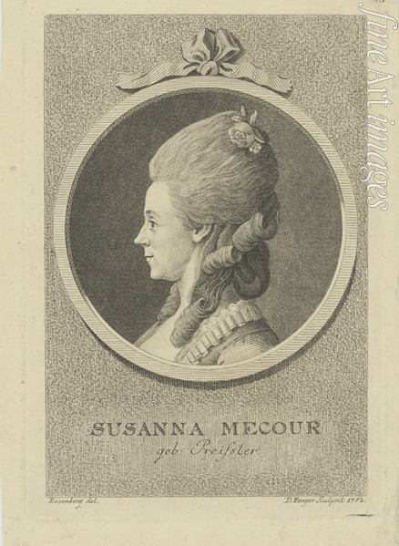 Berger Gottfried Daniel - Porträt von Schauspielerin Susanna Mecour (1738-1784)