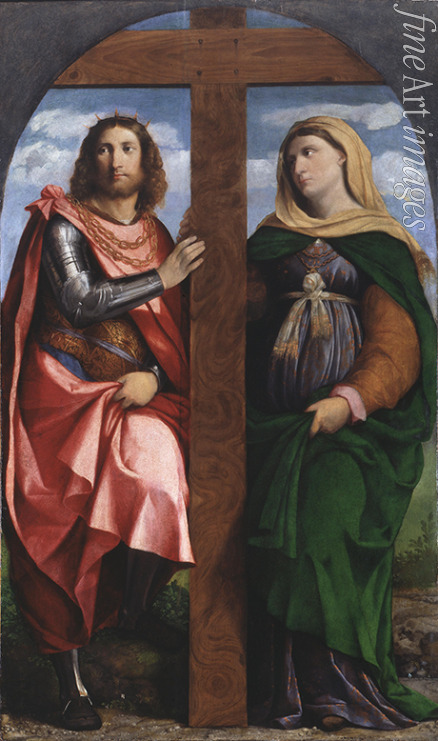 Palma il Vecchio Jacopo the Elder - Exaltation of the Cross. Saints Constantine the Great and Helena