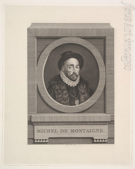 Saint-Aubin Augustin de - Portrait of Michel de Montaigne (1533-1592)
