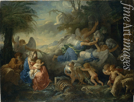 Lagrenée Jean-Jacques - The Fall of the Idols and the Rest on the Flight into Egypt