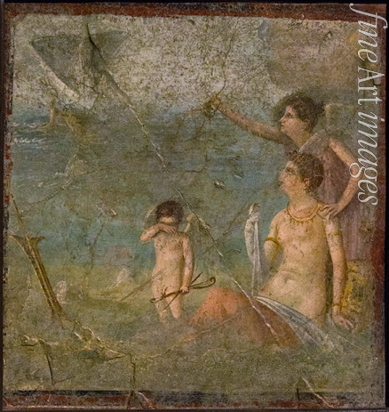 Römisch-pompejanische Wandmalerei - Ariadne und Theseus 
