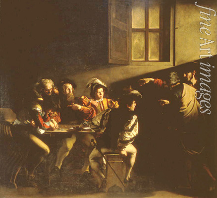 Caravaggio Michelangelo - Die Berufung des heiligen Matthäus
