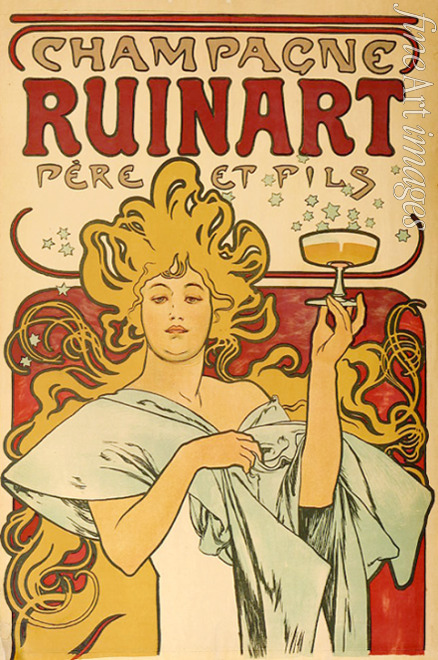 Mucha Alfons Marie - Poster for Champagne Ruinart (Upper part)