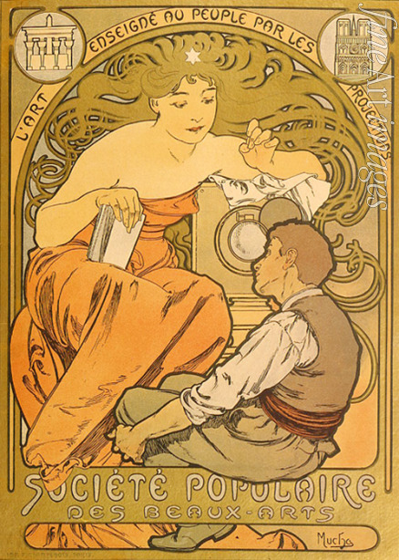Mucha Alfons Marie - Poster for the Societe Populaire des Beaux Arts