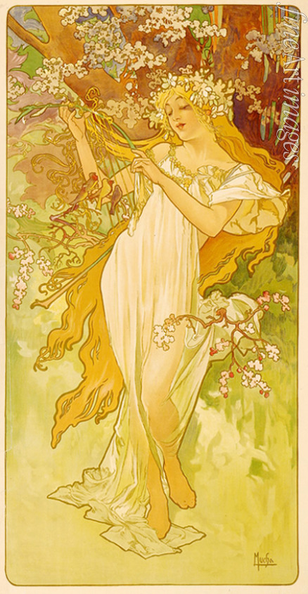 Mucha Alfons Marie - Spring (From the Series Les Saisons)