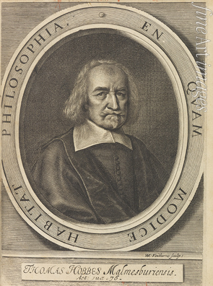 Faithorne William the Elder - Portrait of Thomas Hobbes (1588-1679)