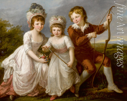 Kauffmann Angelika - Porträt von Lady Georgiana Spencer, Henrietta Spencer und George Viscount Althorp