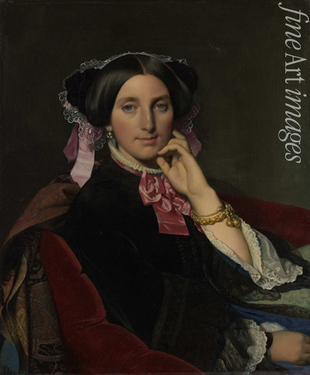 Ingres Jean Auguste Dominique - Portrait of madame Caroline Gonse 