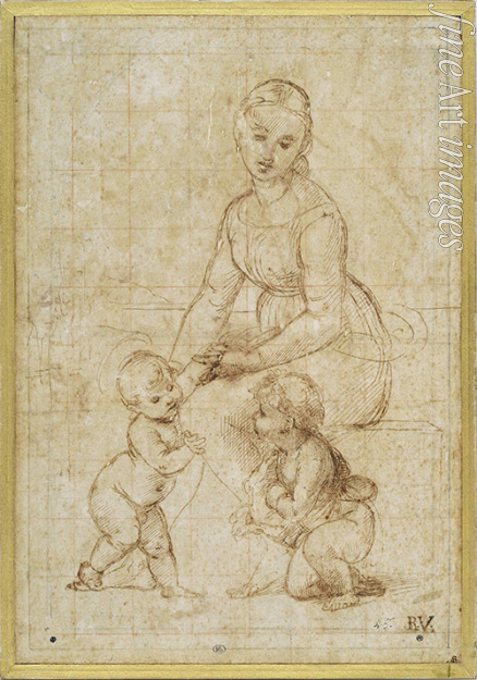 Raffael (Raffaello Sanzio da Urbino) - Studie für La belle jardinière