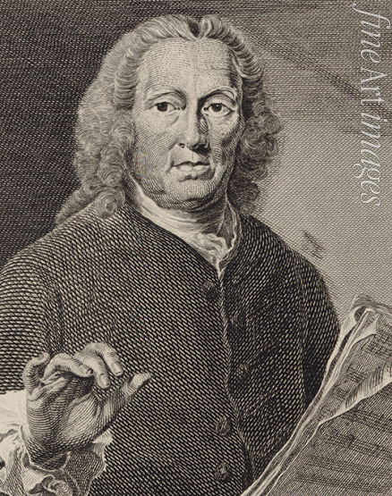 Saunders Joseph - Porträt von Sänger und Komposer Richard Leveridge (1670-1758) 