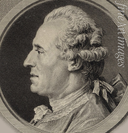 Saint-Aubin Augustin de - Portrait of the violinist and composer Jean Joseph Cassanéa de Mondonville (1711-1772)
