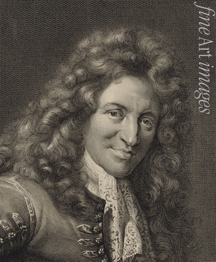 Edelinck Gerard - Porträt von Lautenspieler und Komponist Charles Mouton (um 1626-1710)
