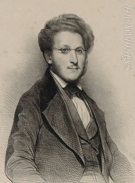 Devéria Achille - Porträt von Violinist und Komponist Heinrich Panofka (1807-1887) 