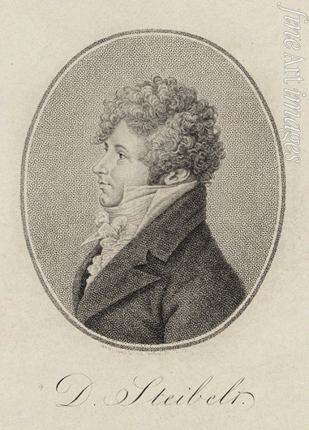 Riedel Carl Traugott - Portrait of pianist and composer Daniel Steibelt (1765-1823) 