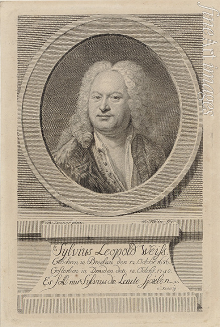 Denner Balthasar - Portrait of Sylvius Leopold Weiss (1686-1750)
