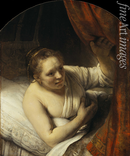 Rembrandt van Rhijn - Young woman in bed