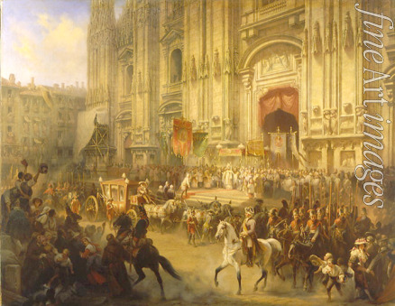 Charlemagne Adolf - Ceremonial reception of Field marshal Alexander Suvorov in Milan in April 1799