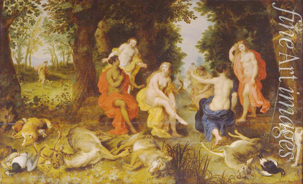 Brueghel Jan der Ältere - Dianas Rast auf der Jagd