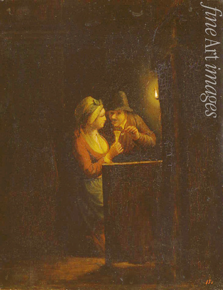 Schalcken Godfried Cornelisz - Mann und Frau beim Kerzenlicht