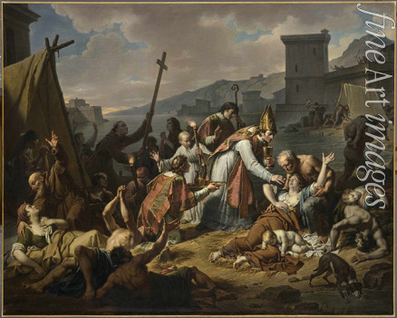 Monsiaux Nicolas André - The Devotion of Monsignor de Belsunce during the Plague of Marseille, 1720
