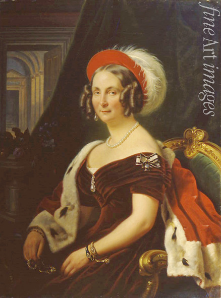 Krüger Franz - Portrait of Queen Frederica of Hanover (1778-1841)