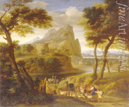 Dughet Gaspard - Landscape with caravan