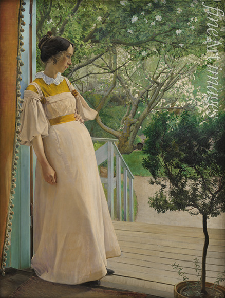 Ring Laurits Andersen - In the garden door. The artist's wife