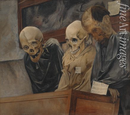 Ring Laurits Andersen - Three Skulls from the Catacombe dei Cappuccini at Palermo 