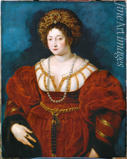 Rubens Pieter Paul - Porträt von Isabella d'Este (1474-1539) in Rot. Nach Tizian