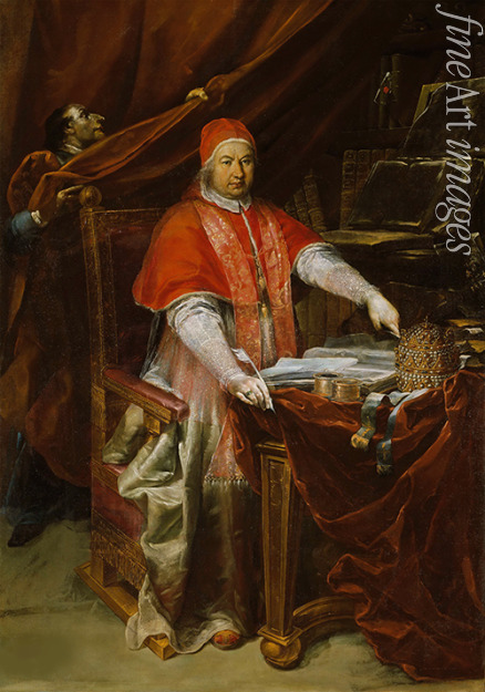 Crespi Giuseppe Maria - Portrait of the Pope Benedict XIV (1675-1758)