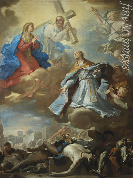 Giordano Luca - Der heilige Januarius von Neapel betet für die Opfer der Pest