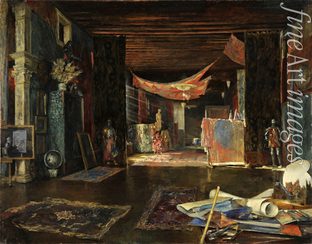 Fortuny y Madrazo Mariano - The painter's studio at Palazzo Pesaro Orfei