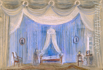 Luschin Alexander Fjodorowitsch - Bühnenbildentwurf zur Oper Eugen Onegin von P. Tschaikowski
