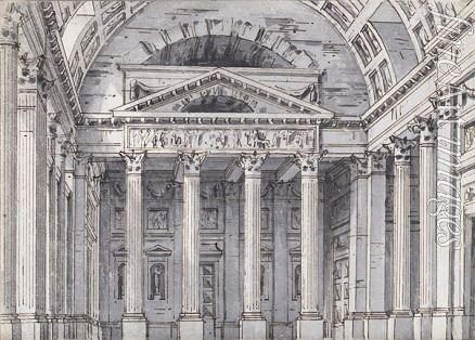 Gonzaga Pietro di Gottardo - Bühnenbildentwurf zur Oper Belisario von Gaetano Donizetti