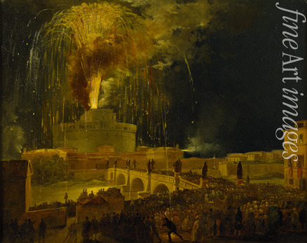 Caffi Ippolito - La Girandola: Fireworks at Castel Sant'Angelo in Rome