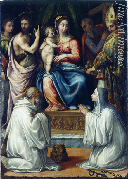 Salviati (Rossi) Francesco - Madonna mit Heiligen Christina von Bolsena, Johannes dem Täufer, Philippus, Nikolaus, Romuald und Selige Lucia von Settefonti