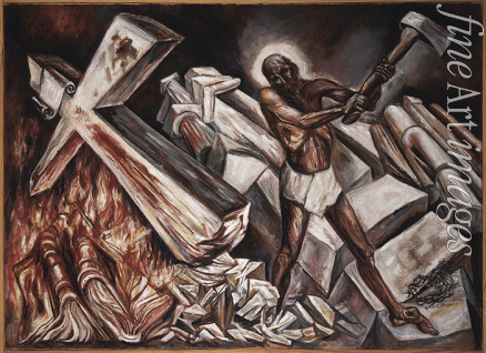 Orozco José Clemente - Cristo destruye su cruz (Christ destroys his cross)