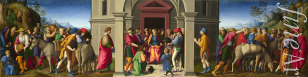 Bacchiacca Francesco - Joseph receives his Brothers 