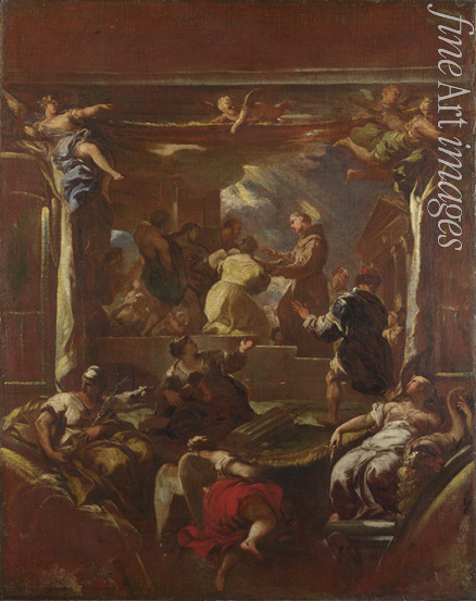 Giordano Luca - Der Heilige Antonius von Padua heilt das abgeschlagene Bein des zornigen Sohnes