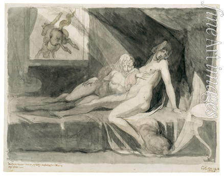 Füssli (Fuseli) Johann Heinrich - Alp leaves the bed chamber of two sleeping women