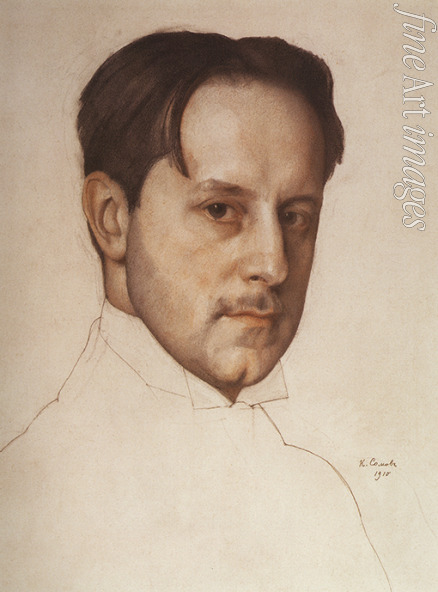 Somow Konstantin Andrejewitsch - Porträt des Malers Mstislaw Dobuschinski (1875-1957)