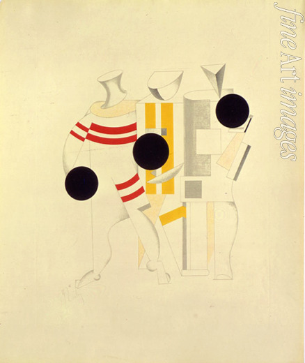 Lissitzky El - Sportsmen. Figurine for the opera Victory over the sun by A. Kruchenykh
