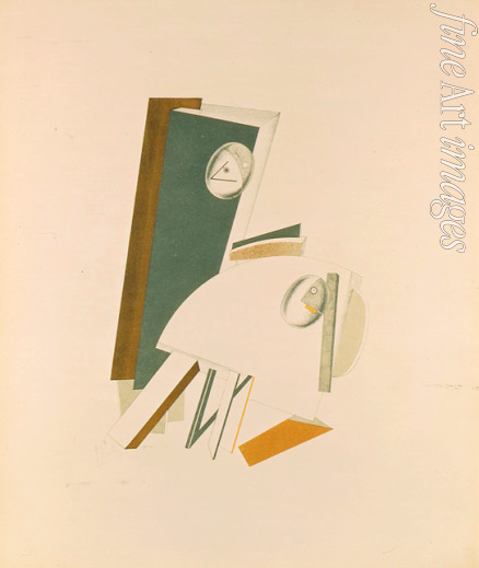 Lissitzky El - Die Feiglinge. Figurine zur Oper Sieg über die Sonne nach A. Krutschenych