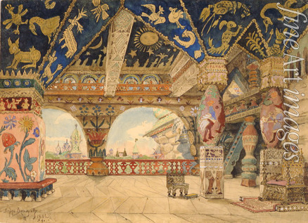 Vasnetsov Viktor Mikhaylovich - Stage design for the opera Snow Maiden by N. Rimsky-Korsakov
