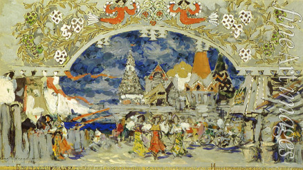 Korovin Konstantin Alexeyevich - Stage design for the ballet The Little Humpbacked Horse by C. Pugni