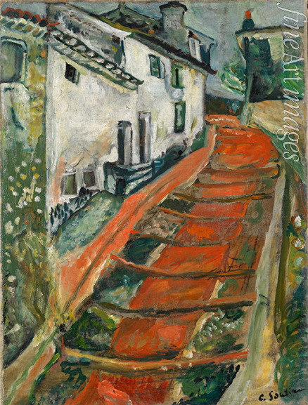 Soutine Chaim - L'escalier rouge à Cagnes (Die rote Treppe in Cagnes)