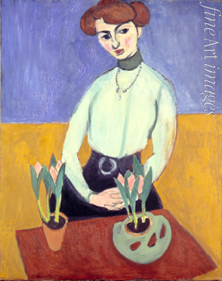 Matisse Henri - Junge Frau mit Tulpen (Jeanne Vaderin)
