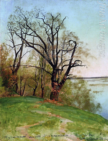 Levitan Isaak Ilyich - Oak tree on the riverbank